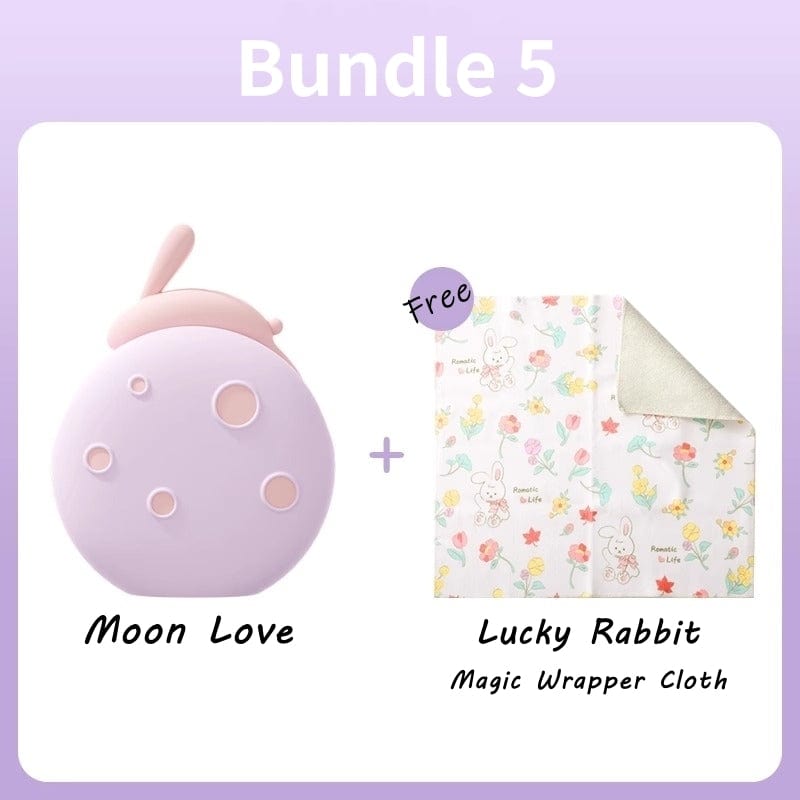 Moon Love Rabbit 2 in 1 Suction Egg Clitoral G Spot Vibrator Set