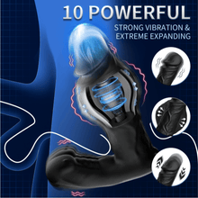 Load image into Gallery viewer, Realistic Expanding Vibrating Thrusting Prostate Massager with remote control
