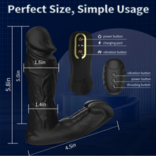 Load image into Gallery viewer, Realistic Expanding Vibrating Thrusting Prostate Massager with remote control