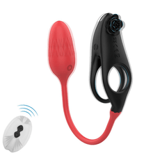 Load image into Gallery viewer, Detachable Design Vibrating Cock Penis Ring With Anal Plug for Couple