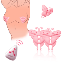 Load image into Gallery viewer, Butterfly Invisible Wearable Nipple Clamp Vibrator