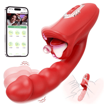 Load image into Gallery viewer, 5-in-1 Rose Muncher G Spot Realistic Dildo Vibrator APP control for Women Sex Toys