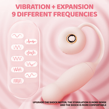Load image into Gallery viewer, Donut 9 Frequency Vibrating Stretchable Heated Female Vibrator