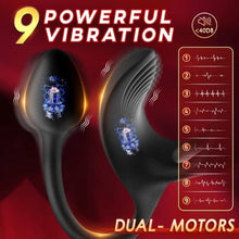 Load image into Gallery viewer, 3 In 1 Spherical Vibrating Anal Plug Testicles Stimulator With cock Ring