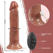 Load image into Gallery viewer, 9.17In 5 Beads Rotating Swing 8 Vibrating Dildo remote control