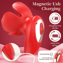 Load image into Gallery viewer, Rose kneader 10 Vibration &amp; Pinching Breast Stimulator with Petal Kneading