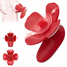 Load image into Gallery viewer, Rose kneader 10 Vibration &amp; Pinching Breast Stimulator with Petal Kneading
