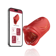 Load image into Gallery viewer, Penis Vibrator 2 in 1 APP Controlled Male Masturbator 9 Modes Lips Wrapping Waterproof