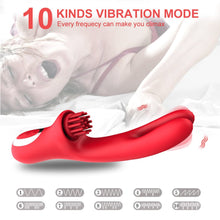 Load image into Gallery viewer, 3 In 1 Clit Tickling G Spot Wiggling Dildo Vibrator