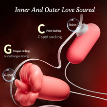 Load image into Gallery viewer, 2 In 1 Tongue Licking Sucking Vibrators For Women
