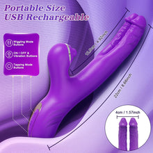 Load image into Gallery viewer, 3 In 1 Clitoris Tapping Wiggling G Spot Dildo Vibrator