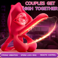 Load image into Gallery viewer, Realistic Mouth Biting Cock Ring Clitoral Stimulator For Couple Flirting