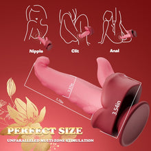 Load image into Gallery viewer, Realistic Tongue Thrusting Heating Fantasy Dildo With Suction Cup