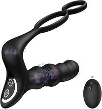 Load image into Gallery viewer, Massager Masturbation 9 Frequency Remote Control Anal Vibrator with Cock Ring