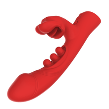 Load image into Gallery viewer, Red Note - Mouth Biting Tapping Rabbit Clitoral G-spot Vibrator