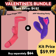 Load image into Gallery viewer, [Valentine&#39;s Special] 6.27% Off - Rose Finger Vibrator &amp; Butterfly Wearable Vibrator