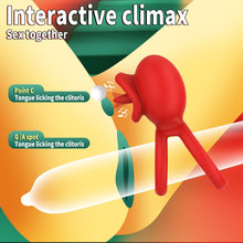 Load image into Gallery viewer, Cock Rings Clitoral Stimulator with Licking Mouth Pleasur with APP control
