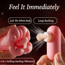 Load image into Gallery viewer, 2 In 1 Tongue Licking Sucking Vibrators For Women