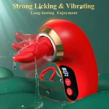 Load image into Gallery viewer, Nipples Clitoris Licker Tongue Vibrator Removable Cup Vagina Sucking Massager