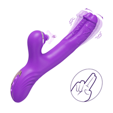 Load image into Gallery viewer, 3 In 1 Clitoris Tapping Wiggling G Spot Dildo Vibrator