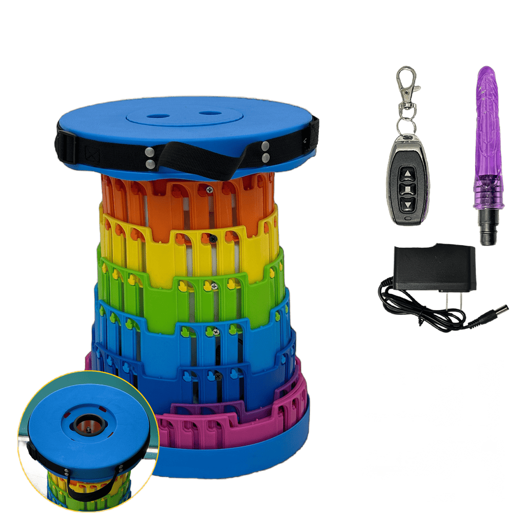 TOYHEERG Rainbow Chair Sex Dildo Machine Outdoor Stimulation