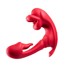 Load image into Gallery viewer, Rose Muncher Biting Mouth Wearable G Spot Vibrator