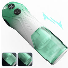 Load image into Gallery viewer, Green Star Rotating Telescopic Vibration Male Masturbator