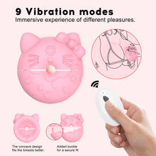Load image into Gallery viewer, Kitty Cat Nipple Clamp Vibrators Breast Massager with Remote Control