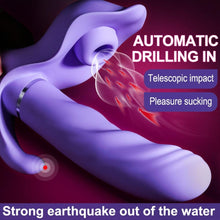 Load image into Gallery viewer, Telescopic Vibrator Clitoris Stimulator Vagina G-Spot Massager Silicone Dildo Masturbator