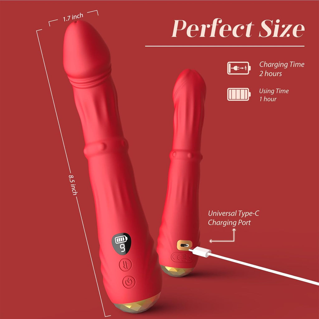 3 In 1 Steel Ball Sliding Heating Clitoral G-Spot Vibrators