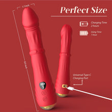 Load image into Gallery viewer, 3 In 1 Steel Ball Sliding Heating Clitoral G-Spot Vibrators