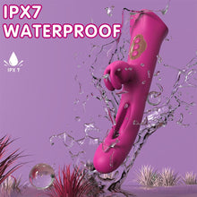 Load image into Gallery viewer, 4 IN 1 Rose Muncher Rabbit Vibrator Licking Vibrating Flapping Clit Nipple Stimulator