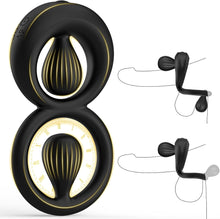 Load image into Gallery viewer, Vibrating Dual Cock Ring with Adjustable Beads