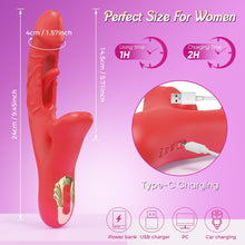 Load image into Gallery viewer, KissLip 4 in 1 Mouth Biting Clit G Spot Flapping Vibrator