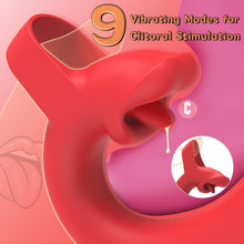 Load image into Gallery viewer, Finger Vibrator Rose Tongue Licking Clitoris G Spot Vibrator