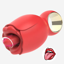 Load image into Gallery viewer, Rose Sex Toy with 360° Rotated Licking Tongue Mouth