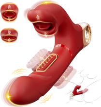 Load image into Gallery viewer, Pull Ring Rose Muncher Biting Tongue Flapping G Spot Vibrator