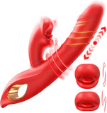 G Spot Vibrators Tongue Clitoral Stimulator Thrusting Dildo