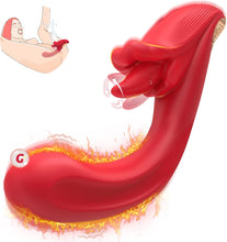 Load image into Gallery viewer, Angel Kiss 4 In 1 Rotating Tongue Licking Vibrating G-Spot Dildo Vibrator
