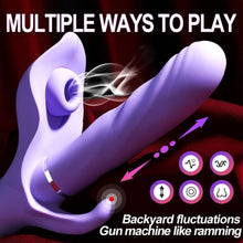Load image into Gallery viewer, Telescopic Vibrator Clitoris Stimulator Vagina G-Spot Massager Silicone Dildo Masturbator