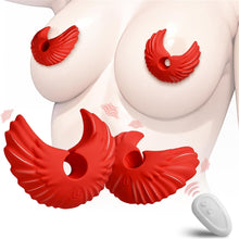 Load image into Gallery viewer, BDSM Angel Wings Vibrating Nipple Clamps with Remote Control