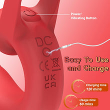 Load image into Gallery viewer, Finger Vibrator Rose Tongue Licking Clitoris G Spot Vibrator