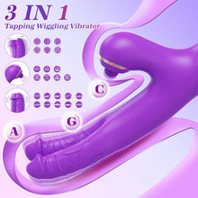 Load image into Gallery viewer, 3 In 1 Clitoris Tapping Wiggling G Spot Dildo Vibrator