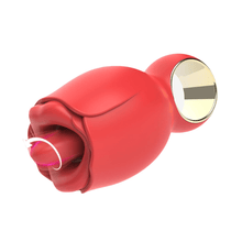 Load image into Gallery viewer, Rose Sex Toy with 360° Rotated Licking Tongue Mouth
