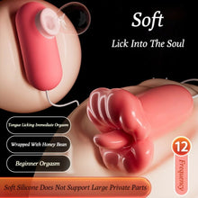 Load image into Gallery viewer, 2 In 1 Tongue Licking Sucking Vibrators For Women