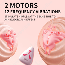 Load image into Gallery viewer, Butterfly Invisible Wearable Nipple Clamp Vibrator