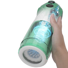 Load image into Gallery viewer, Green Star Rotating Telescopic Vibration Male Masturbator