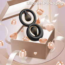 Load image into Gallery viewer, Vibrating Dual Cock Ring with Adjustable Beads