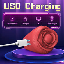 Load image into Gallery viewer, Rose Mini Vibrator Clitoral Nipple Stimulator for Couple flirting