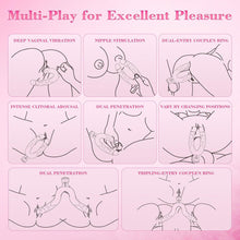Load image into Gallery viewer, Double Ended Vibrating Rose Dildo Anal Dildo with 10 Vibrating Modes